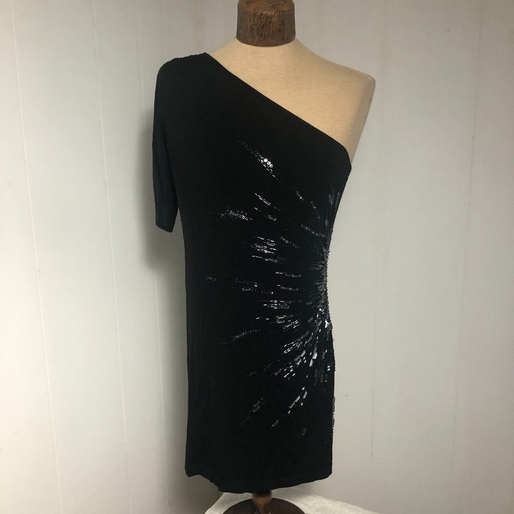 Womens Black Embellished Dress. Large. Le Chateau